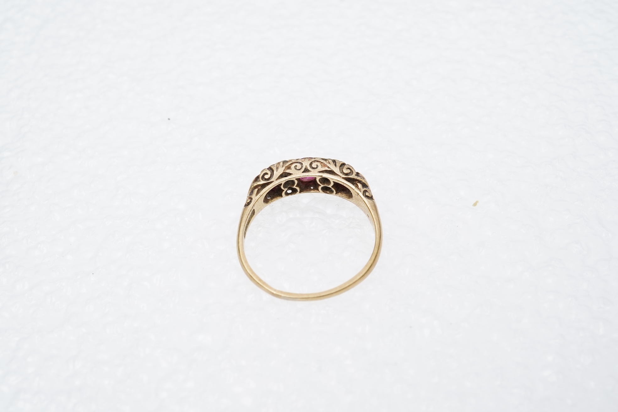 A ruby and diamond ring, early 20th century